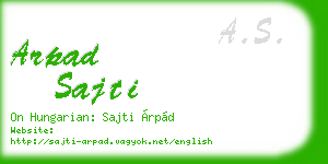 arpad sajti business card